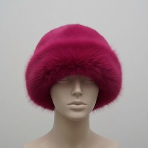 SOLD OUT 
Chic Fuchsia Fur Hat for Women